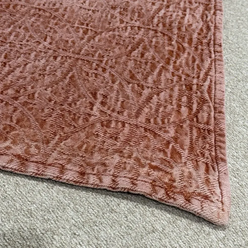 Pottery Barn Velvet Pillow Sham Dusty Rose Pink‎ Textured Boho Moroccan 20x20